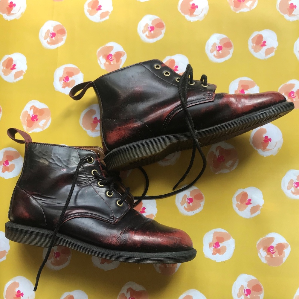 Dr. Marten's Emmeline Boot in Cherry Red Arcadia